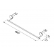 Πετσετοκρεμάστρα Μονή 66 εκ. Geesa Opal 7207/60-411 Black Brushed Πετσετοκρεμάστρα Μονή 66 εκ. Geesa Opal 7207/60-411 Black Brushed